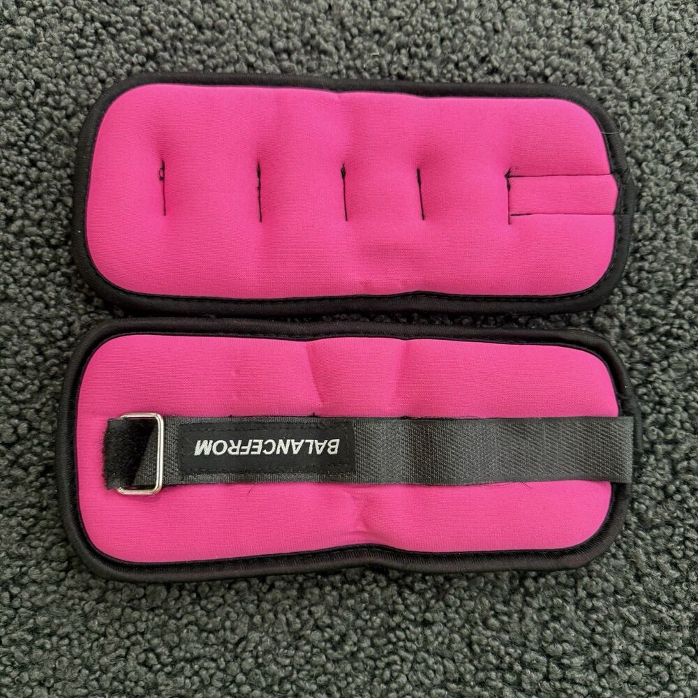 BalanceFrom Fitness Fully Adjustable Ankle, Wrist, Arm or Leg Weights, 1-lb Pair